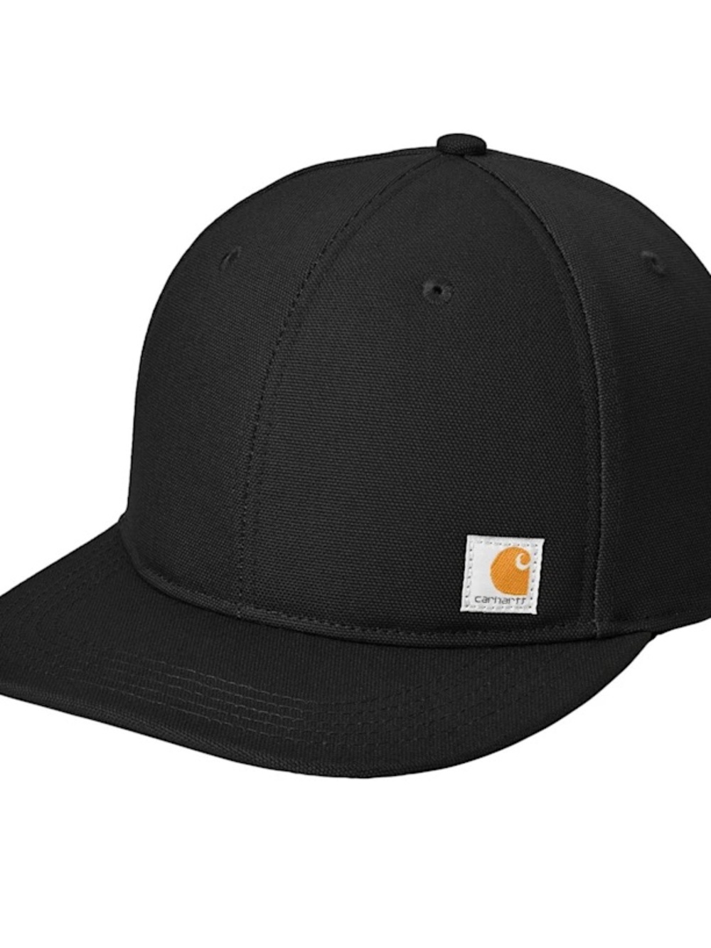 Carhartt Black Snap-Back Logo Cap with Gold Patch